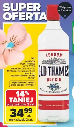 Carrefour Gin London Old Thames Dry Gin oferta