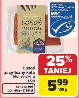 Carrefour Łosoś pacyficzny keta filet ze skórą skin oferta