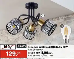Leroy Merlin Lampa sufitowa zahara 3 x E27 oferta