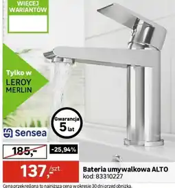 Leroy Merlin Sensea Bateria umywalkowa alto oferta