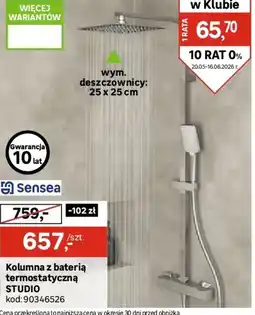 Leroy Merlin Sensea Kolumna z baterią termostatyczną studio oferta