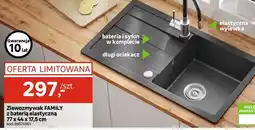 Leroy Merlin Zlewozmywak family z baterią elastyczną oferta