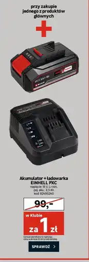 Leroy Merlin Einhell pxc Akumulator + ładowarka oferta