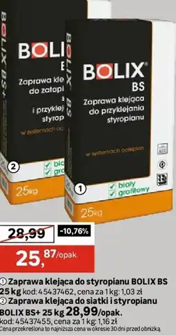 Leroy Merlin Bolix bs Zaprawa klejąca do styropianu oferta