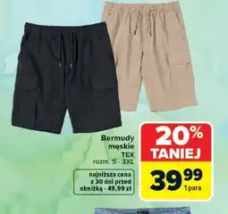 Carrefour Tex Bermudy męskie oferta