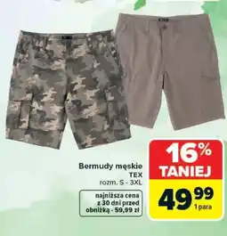 Carrefour Tex Bermudy męskie oferta