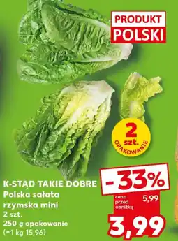 Kaufland K-Stąd Takie Dobre Polska sałata rzymska mini oferta