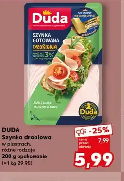 Kaufland Szynka drobiowa w plastrach, różne rodzaje oferta