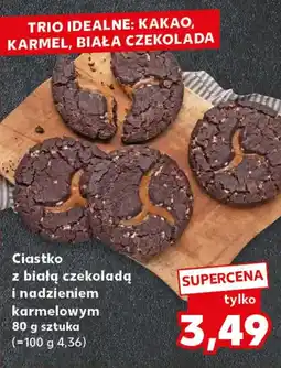 Kaufland Ciastko z białą czekoladą i nadzieniem karmelowym oferta