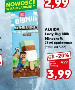 Kaufland Algida Lody Big Milk Minecraft oferta