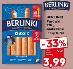 Kaufland Berlinki Parówki Classic oferta