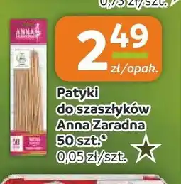 Społem Częstochowa Patyki do szaszłyków Anna Zaradna 50-pak oferta