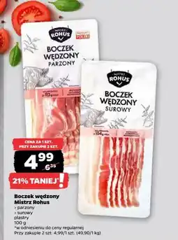 Netto Boczek wędzony parzony plastry Mistrz Rohus oferta