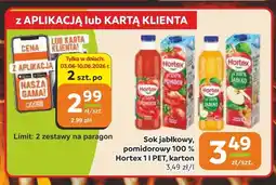 Społem Częstochowa Sok pomidorowy 100% Hortex 1l PET oferta