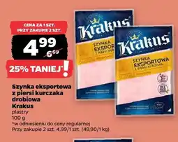 Netto Szynka eksportowa z piersi kurczaka drobiowa Krakus plastry oferta