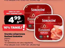Netto Szynka wieprzowa Basiuni Sokołów plastry oferta