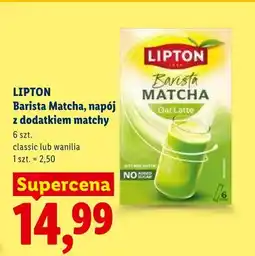 Lidl Napój z dodatkiem matchy Lipton Barista Matcha classic oferta