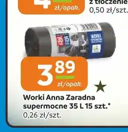 Społem Częstochowa Worki Anna Zaradna supermocne 35l 15szt oferta