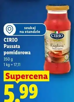 Lidl Passata pomidorowa CIRIO oferta