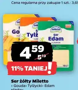 Netto Ser żółty Gouda Miletto plastry oferta