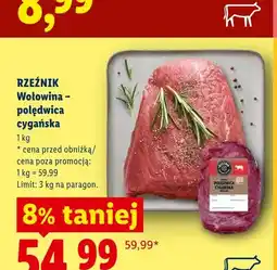 Lidl Wołowina - polędwica cygańska Rzeźnik oferta