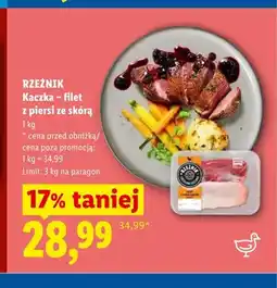 Lidl Kaczka - filet z piersi ze skórą Rzeźnik oferta