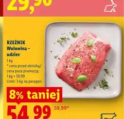 Lidl Wołowina - udziec Rzeźnik oferta