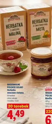 Lidl Herbatka owocowo-ziołowa z lubelską maliną z aronią i rozmarynem Regionalne Polskie Szlaki oferta
