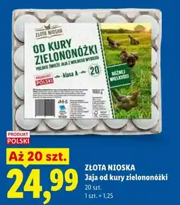 Lidl Jaja od kury zielononóżki Złota Nioska oferta