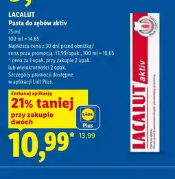 Lidl Pasta do zębów aktiv LACALUT oferta