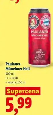 Lidl Piwo Paulaner Münchner Hell oferta