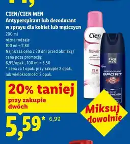 Lidl Antyperspirant w sprayu dla kobiet CIEN oferta