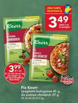 Lewiatan Fix Knorr spaghetti bolognese oferta