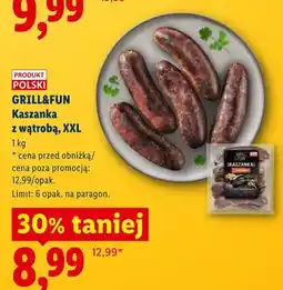 Lidl Kaszanka z wątrobą XXL GRILL&FUN oferta