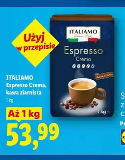 Lidl Kawa ziarnista Espresso Crema ITALIAMO oferta