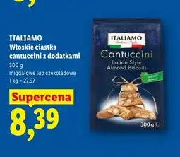 Lidl Włoskie ciastka cantuccini z dodatkami migdałowe Italiamo oferta
