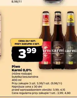 Netto Piwo bezalkoholowe Karmi 0,0% oferta