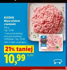 Lidl Mięso mielone z karkówki Rzeźnik oferta