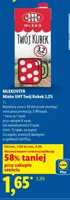 Lidl Mleko UHT Twój Kubek 3,2% Mlekovita oferta