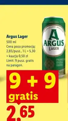 Lidl Piwo Argus Lager oferta