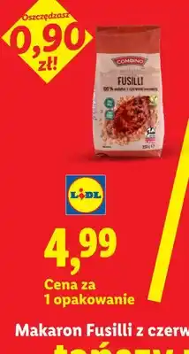 Lidl Makaron Fusilli z czerwonej soczewicy Combino oferta