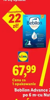 Lidl Mleko następne po 6m-cu Bebilon Advance 2 Nutricia oferta