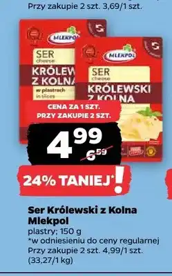 Netto Ser Królewski z Kolna Mlekpol plastry oferta