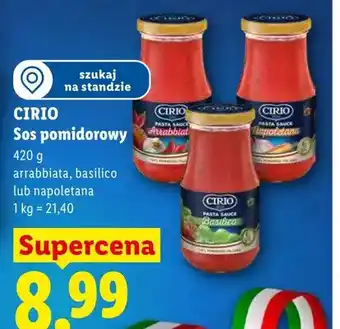 Lidl Sos pomidorowy CIRIO arrabbiata oferta