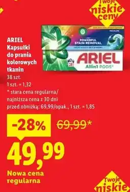 Lidl Kapsułki do prania kolorowych tkanin Ariel oferta