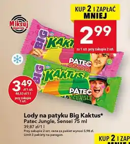 Lewiatan Lody na patyku Big Kaktus Patec Jungle oferta