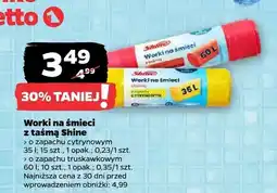 Netto Worki na śmieci z taśmą Shine o zapachu cytrynowym oferta