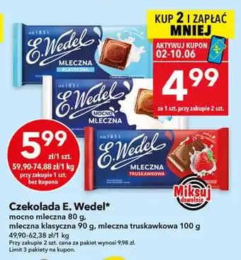 Czekolada E. Wedel mocno mleczna