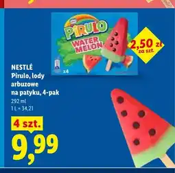 Lidl Lody arbuzowe na patyku Pirulo NESTLÉ 4-pak oferta