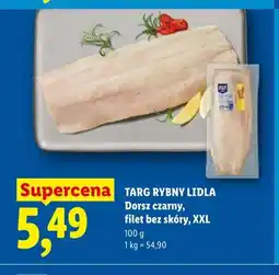 Lidl Dorsz czarny filet bez skóry XXL Targ Rybny Lidla oferta